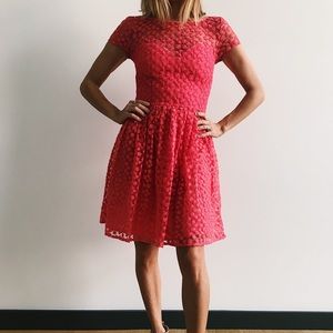 Salmon Anthropologie dress